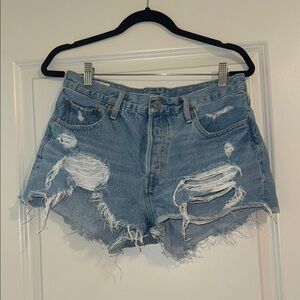 Distressed Denim Women's Shorts